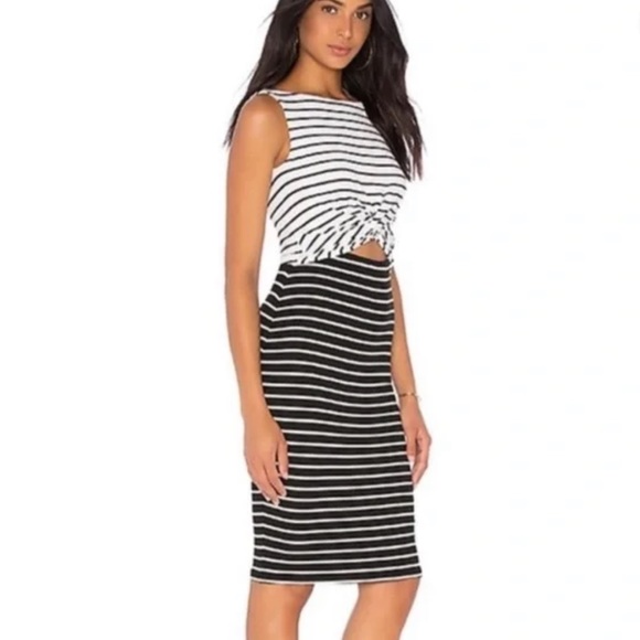 Bailey 44 Striped Cut Out Midi Dress - Picture 2 of 10